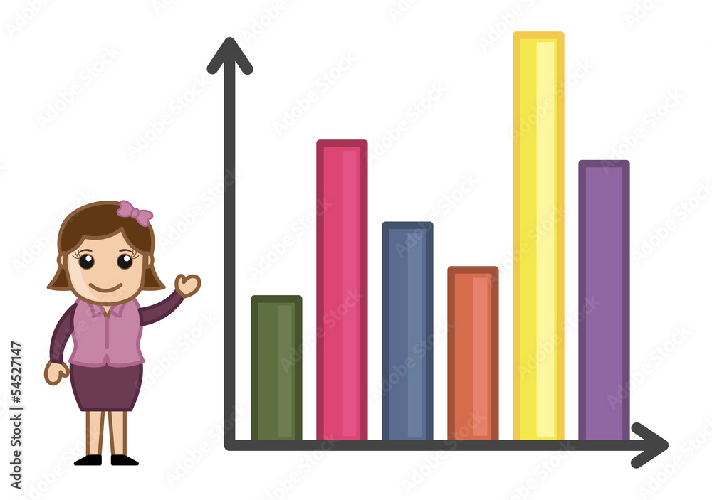 3d Graph Bars - Business Cartoon Character Vector 3d Graph Bars - Business Cartoon Character Vector