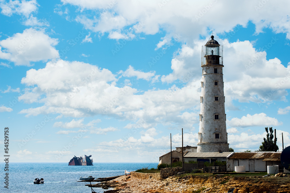 lighthouse on the Black Sea coast