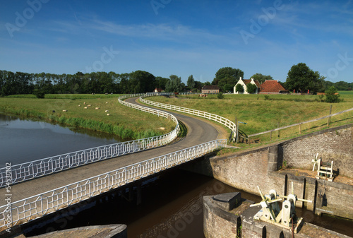 Sluice and farm