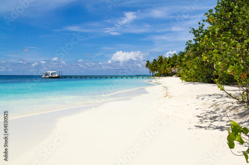 Fototapeta Naklejka Na Ścianę i Meble -  Scenery of Resort Island,Maldives