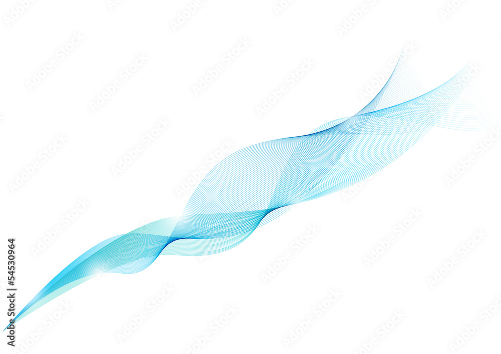 Blue wave element with lights Blue wave element with lights