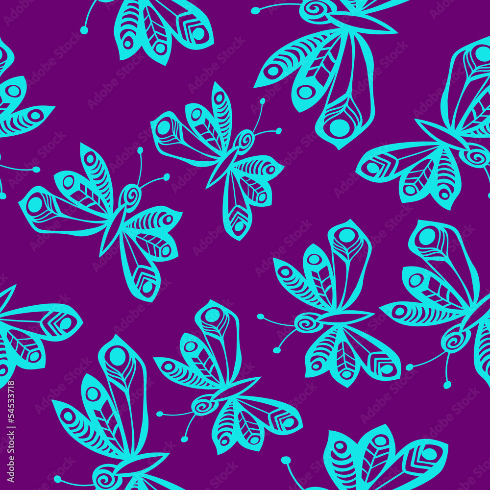 Romantic butterfly seamless pattern. Romantic butterfly seamless pattern.