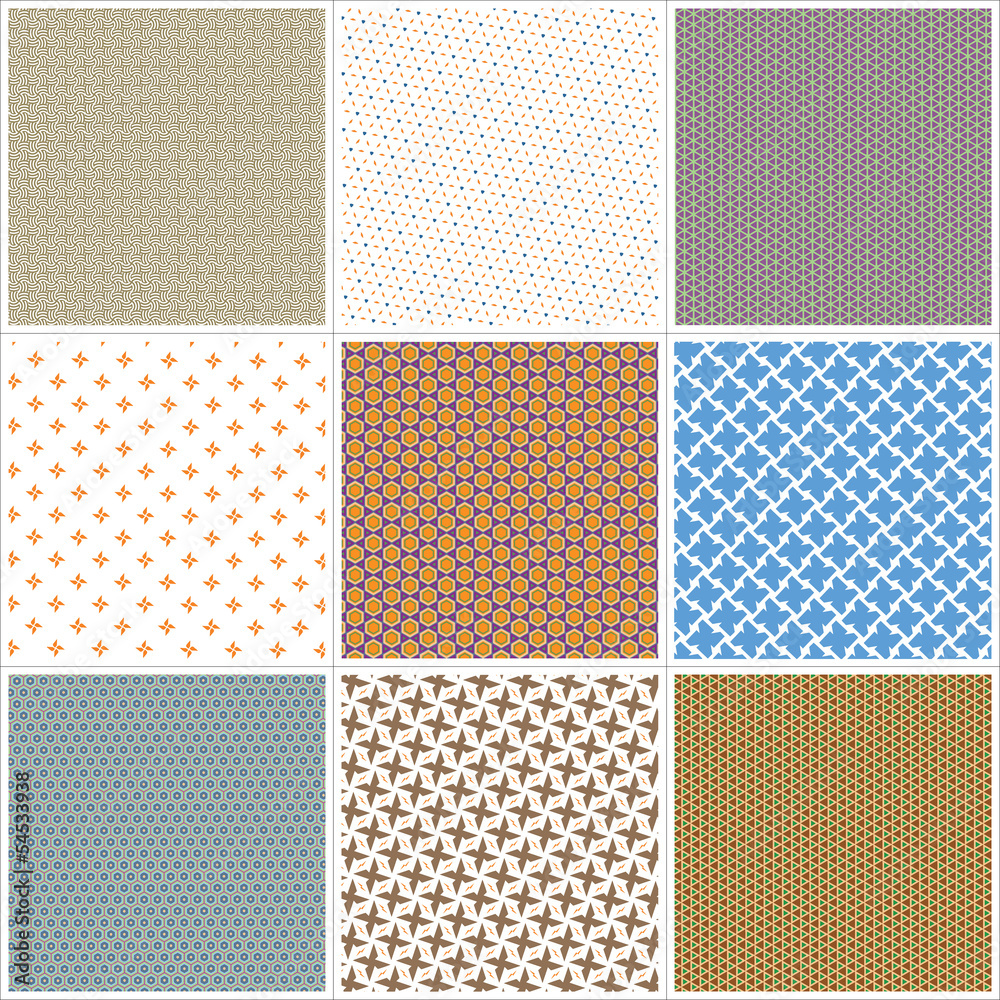 Set of seamless childish patterns collection Set of seamless childish patterns collection