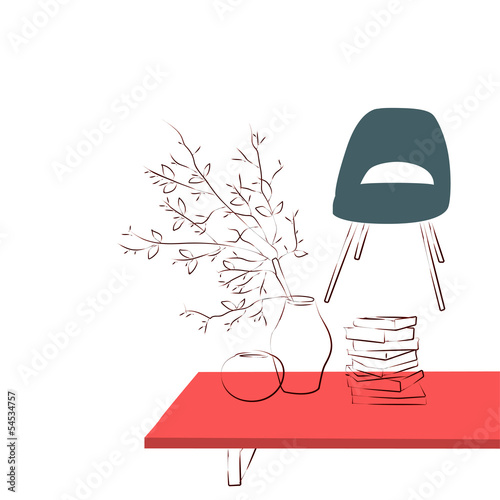 table in living room