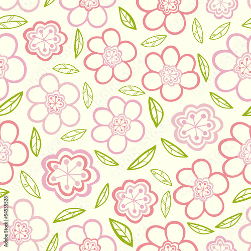 Wallpaper Mural Seamless floral pattern. Flowers texture. Daisy. Torontodigital.ca