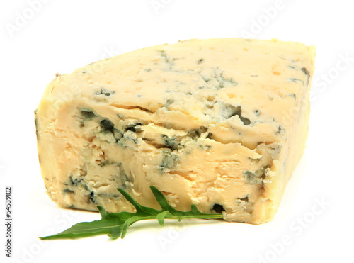 Tasty blue cheese, isolated on white