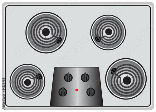 Electric stove four element
