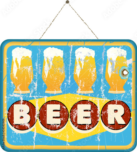 beer sign, vector