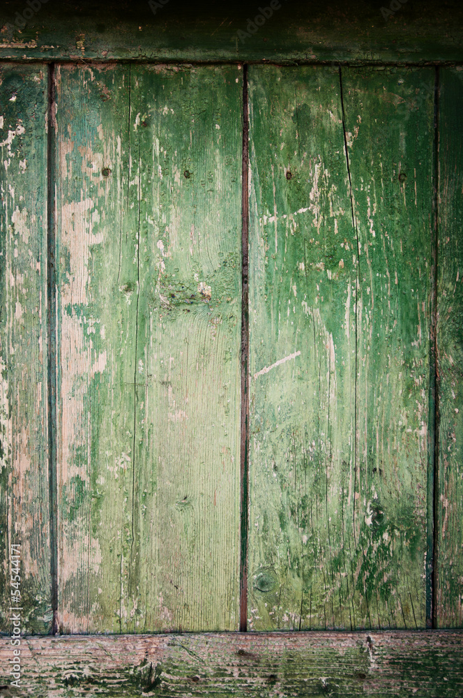 Old green wooden door Old green wooden door