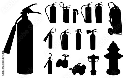 Fire extinguisher silhouette
