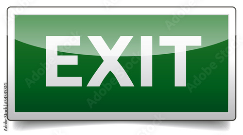 Danger exit sign solo