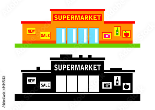 Set of supermarket