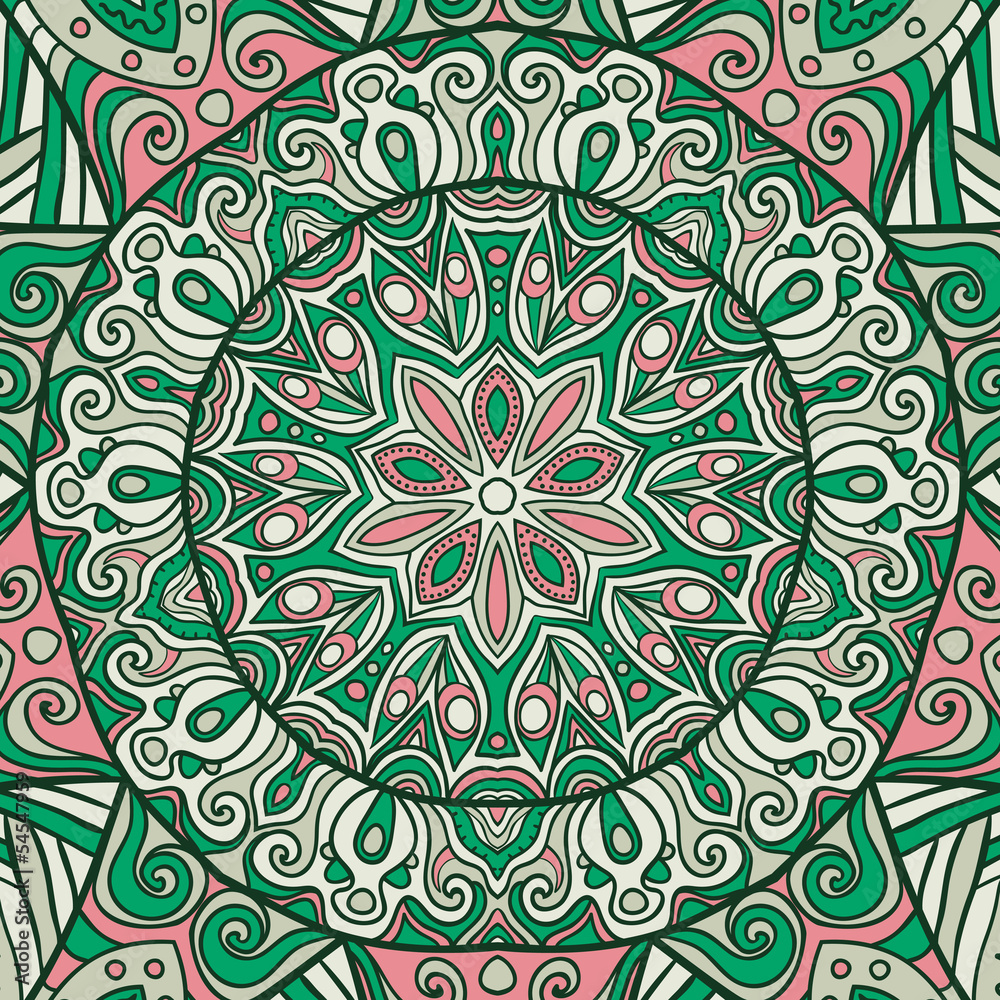 ornamental lace pattern, circle background with many details, lo