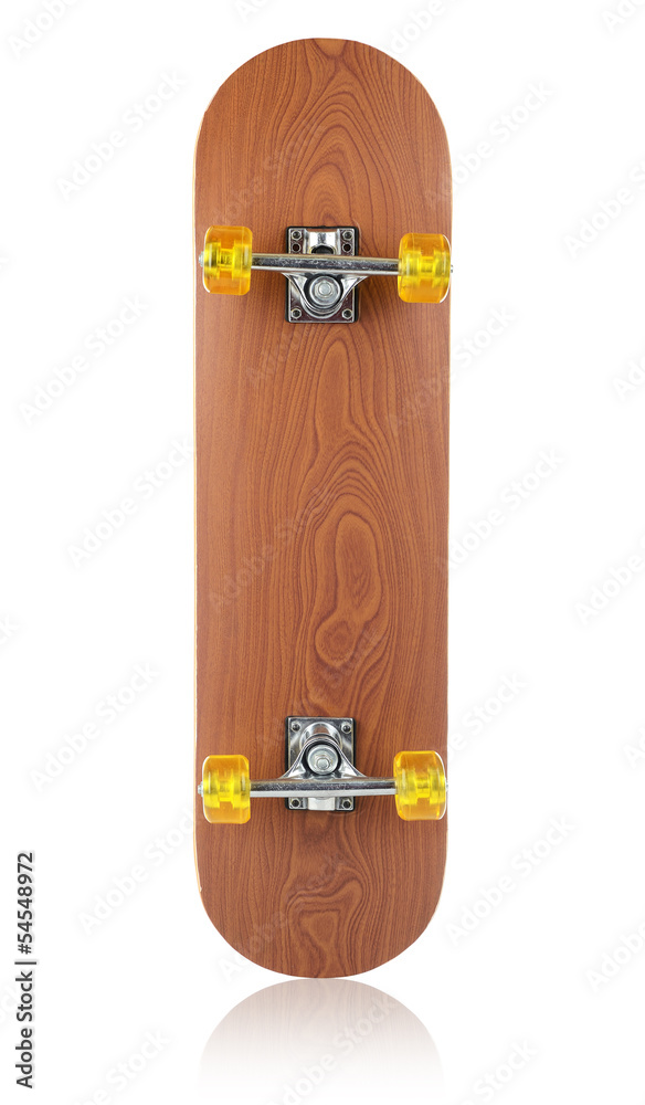 Skateboard deck on white background, isolated path included Stock Photo