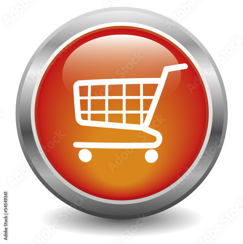 Shopping cart icon red