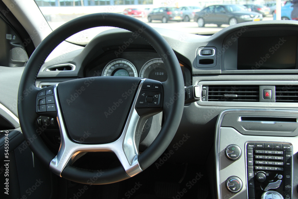 Modern car interior Modern car interior