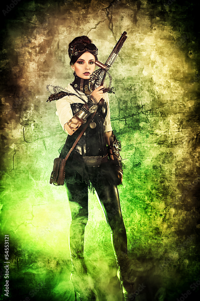 Naklejka premium industrial soldier