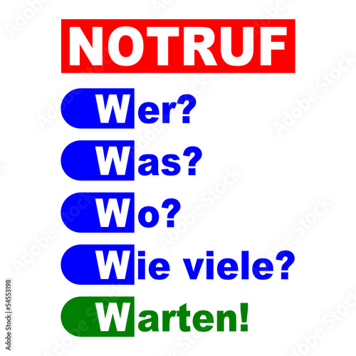 notruf tafel 5 w I