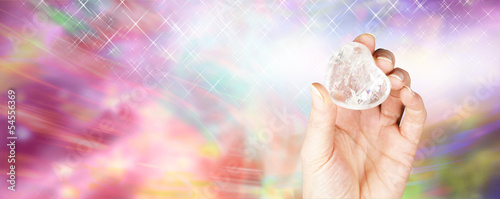 Crystal healing website banner head photo