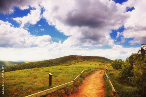 Fototapeta Naklejka Na Ścianę i Meble -  mountains hills landscape Bieszczady Poland