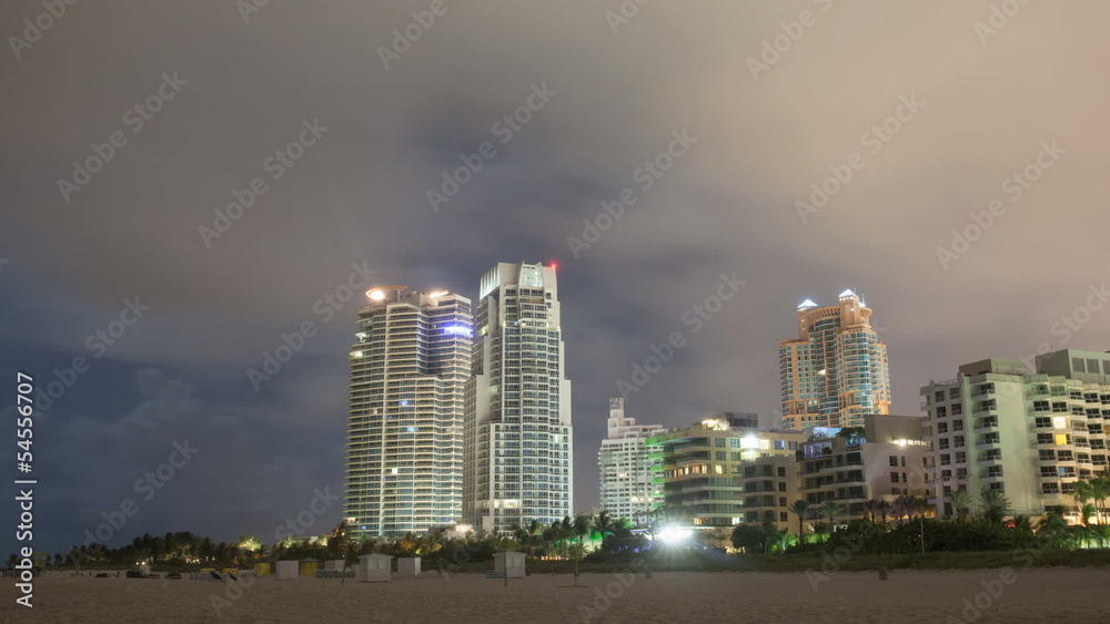 timelapse of miami beach at night city buildings timelapse of miami beach at night city buildings