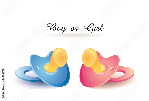 "Boy or Girl" Karte mit Schnuller