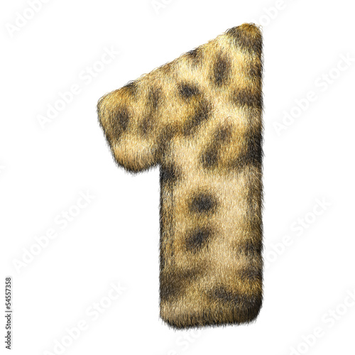 Wallpaper Mural Leopardenfell numeral "1" Torontodigital.ca