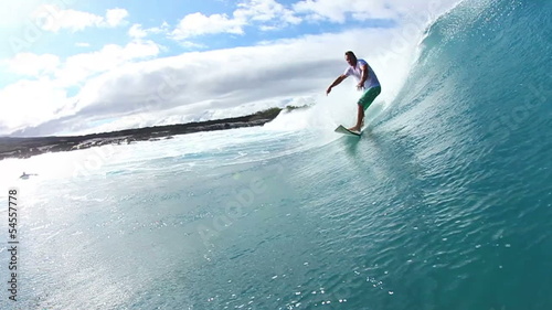 Surfer Does Turn On Wave Watershot photo