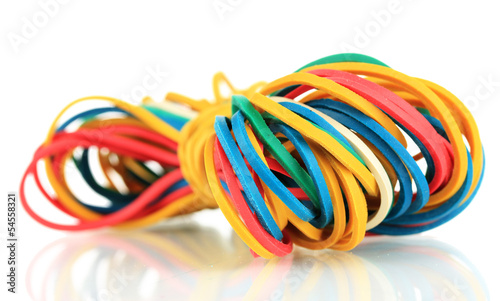 Wallpaper Mural Colorful rubber bands isolated on white Torontodigital.ca