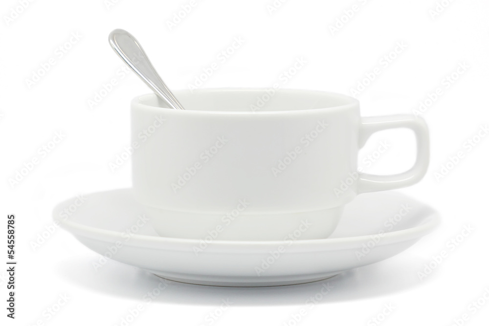 Fototapeta premium coffee cup and spoon