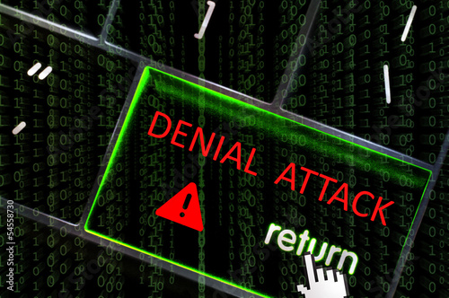 Denial service attack  concept with the focus on the return butt