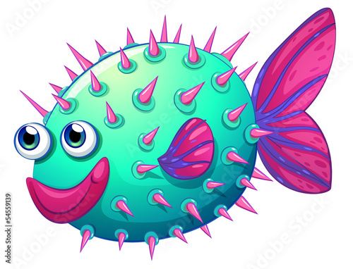 A colorful bubble fish