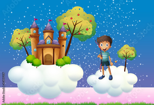 A boy and a floating castle