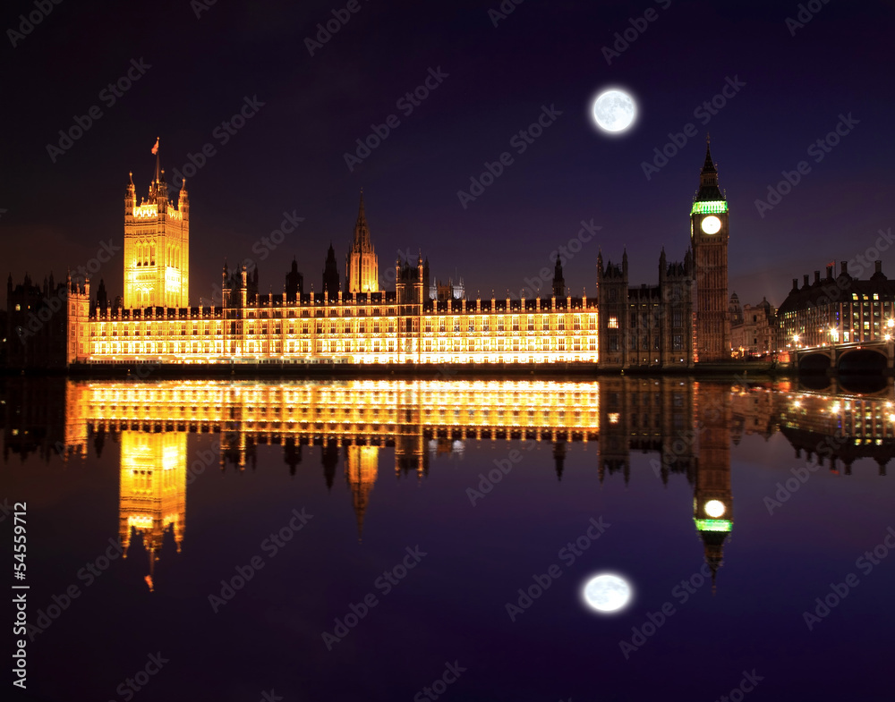 Big Ben and Westminster at night