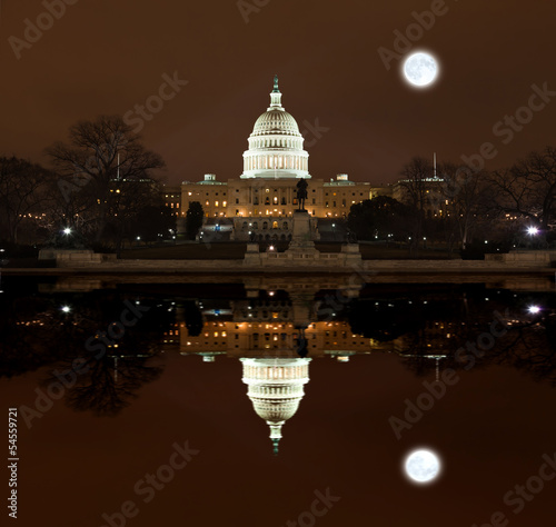 United States Capitol Building at night