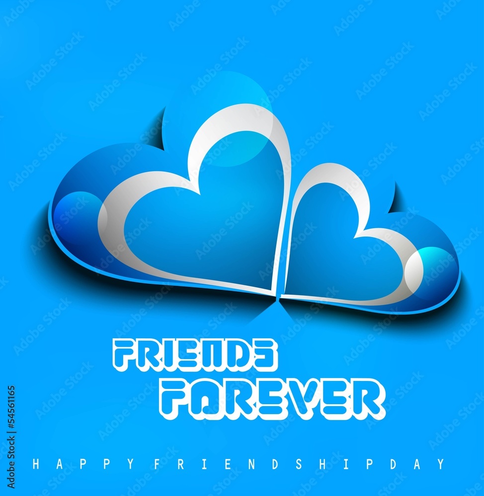 Beutiful illustration friends forever background with blue color Stock  Vector | Adobe Stock