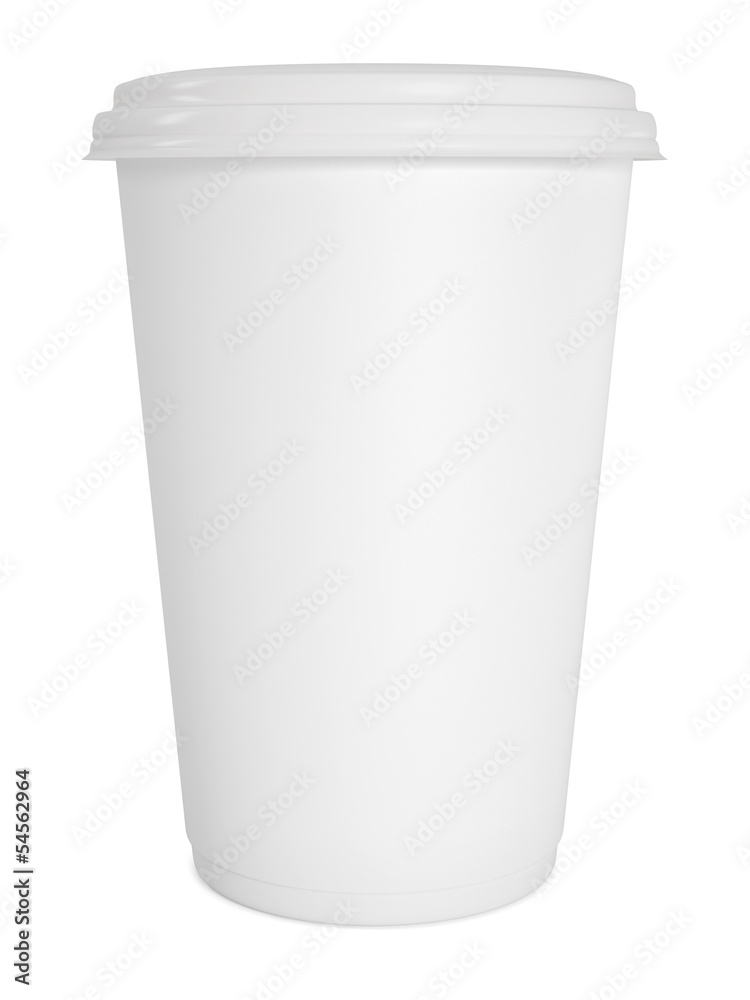 Takeaway paper cup of coffee on white background Takeaway paper cup of coffee on white background