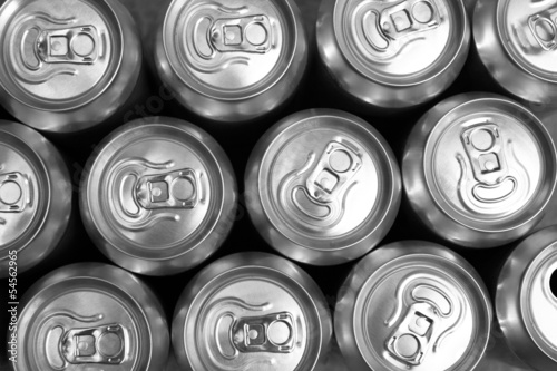 Obraz na płótnie Much of drinking cans w salonie