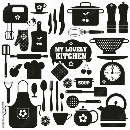 Kitchen set icon.