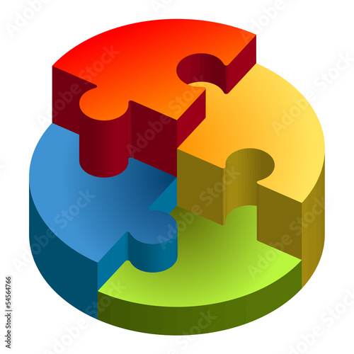Puzzle Diagramm 3D