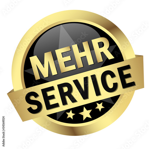 Button mit Banner " MEHR SERVICE "