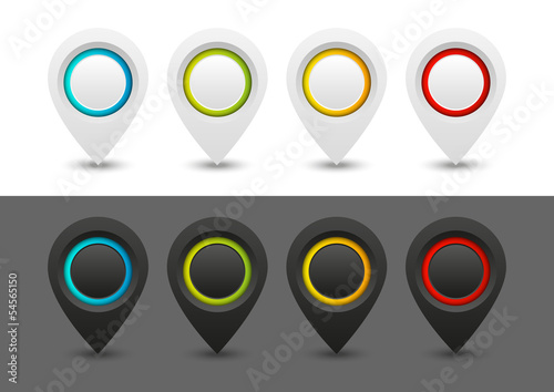 Set of dark and white pointers Free Download Set of dark and white pointers - GFXLoad