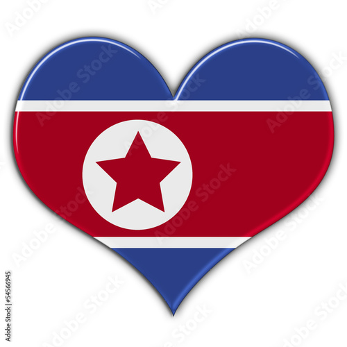 Free Download Coração com a bandeira da Coreia do Norte - GFXLoad