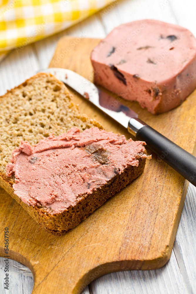 gourmet pate with bread