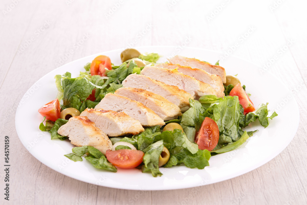 salad with chicken