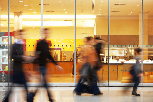 Intentional Blurred Image of People in Shopping Center