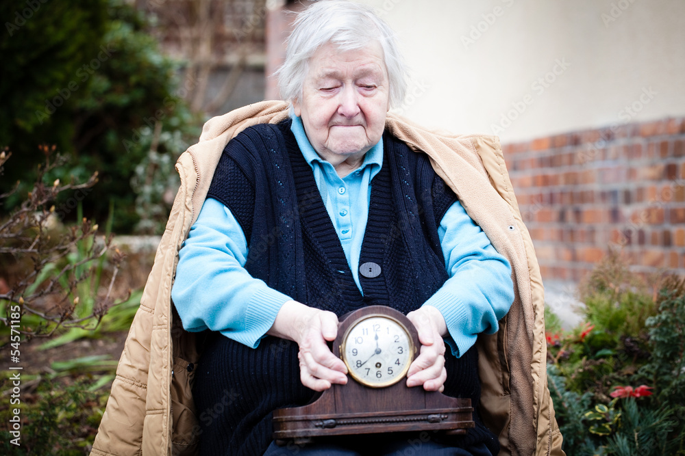 traurige Oma Stock Photo Adobe Stock