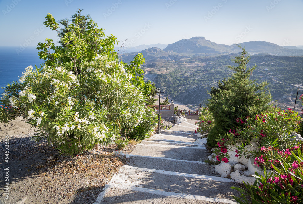 mountain landscape of Rhodes island, Greece