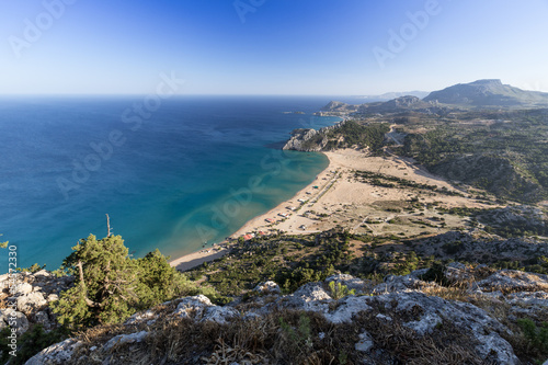 seashore landscape of Rhodes island, Greece