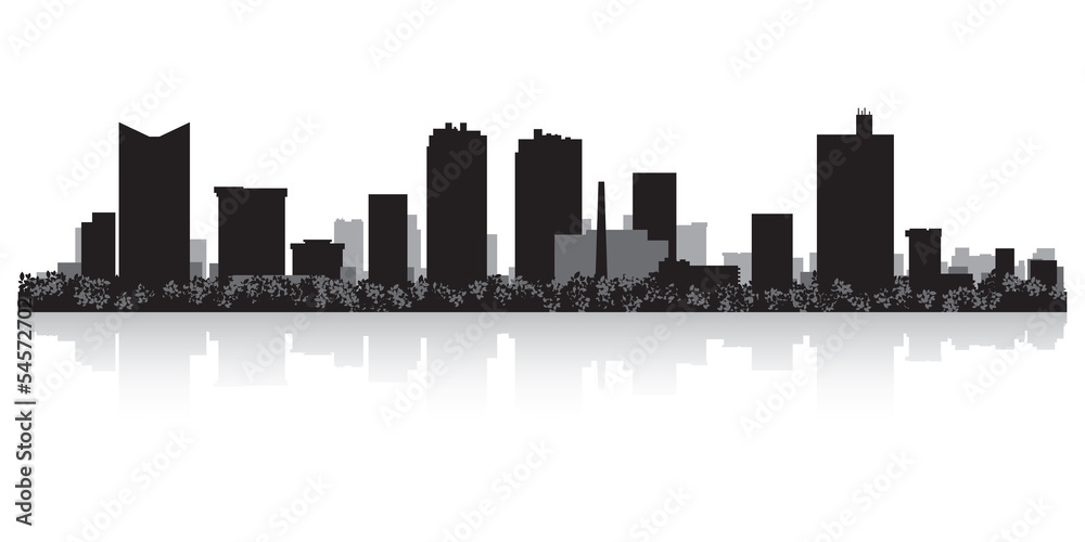Fort Worth city skyline silhouette